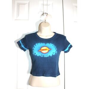 UNIF Blue Saturn Baby Tee sz XS